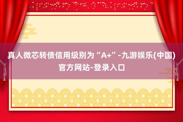 真人微芯转债信用级别为“A+”-九游娱乐(中国)官方网站-登录入口