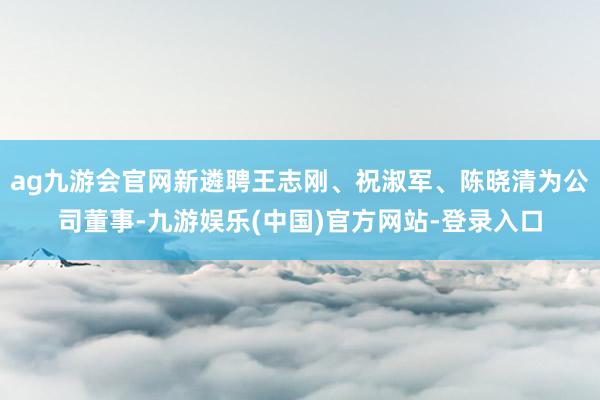 ag九游会官网新遴聘王志刚、祝淑军、陈晓清为公司董事-九游娱乐(中国)官方网站-登录入口